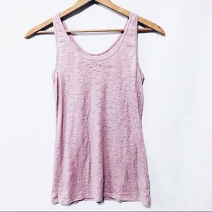 Semi-Sheer Textured Mauve Tank